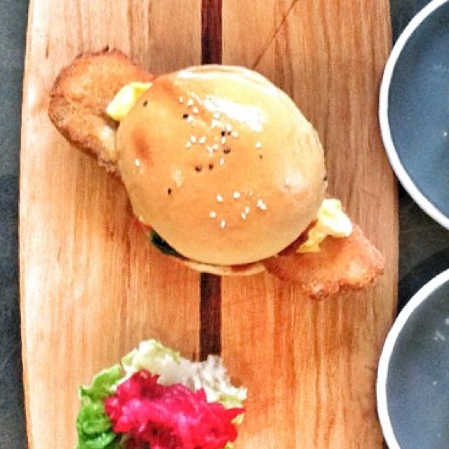 Breakfast Burger (Pork Belly, Scrambled Eggs...) at The Lokal on #foodmento http://foodmento.com/place/4327