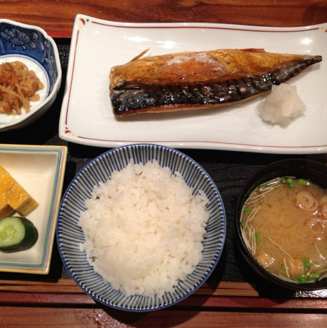 Grilled Saba Set from 旬菜魚 藍 on #foodmento http://foodmento.com/dish/8657