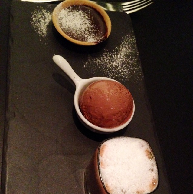 Chocolate Trio at 8½ Otto e Mezzo Bombana on #foodmento http://foodmento.com/place/2107