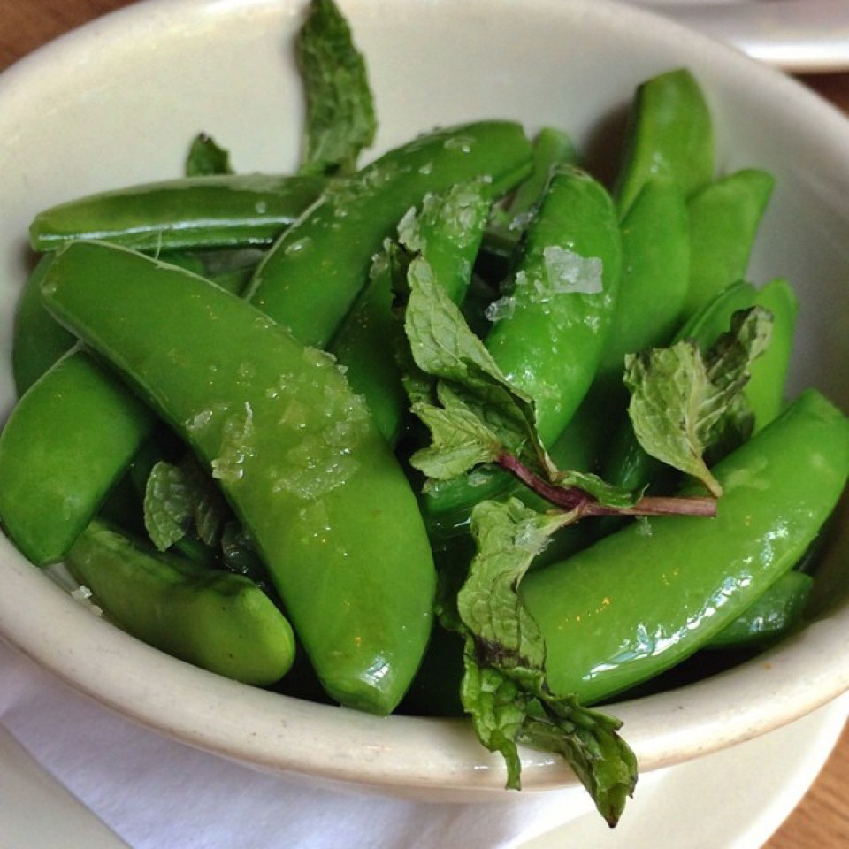 Snap Peas with Sea Salt, Mint on #foodmento http://foodmento.com/dish/11886