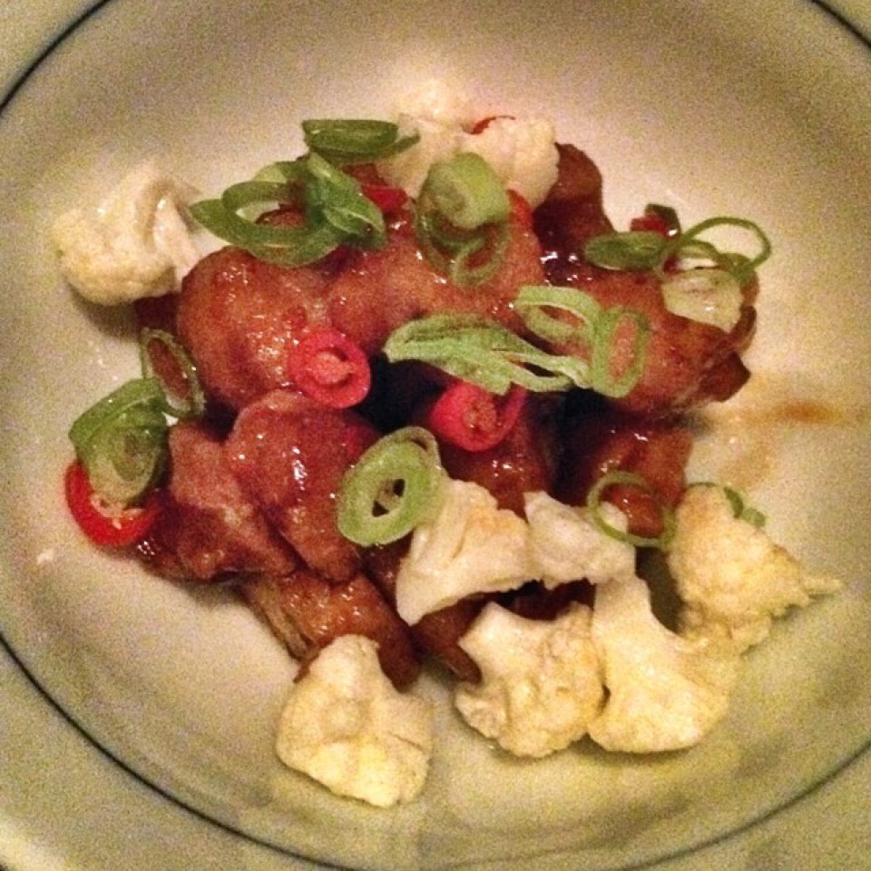 Sweetbread Manchuri, Pickled Cauliflower, Bird Chilies at Fung Tu (CLOSED) on #foodmento http://foodmento.com/place/3046