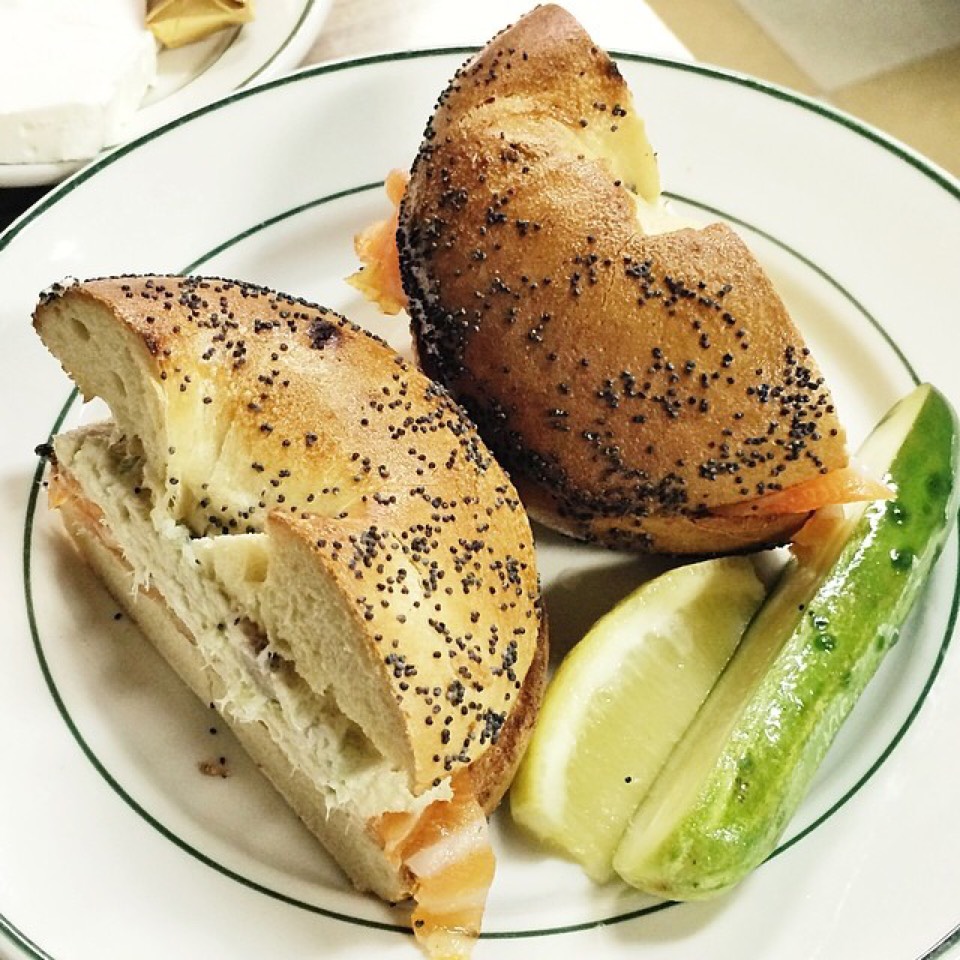 Bagel With Whitefish & Nova Salmon at Barney Greengrass on #foodmento http://foodmento.com/place/3371