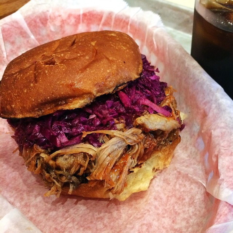 Cider-braised Pulled Pork Sandwich from Genuine Roadside on #foodmento http://foodmento.com/dish/21257