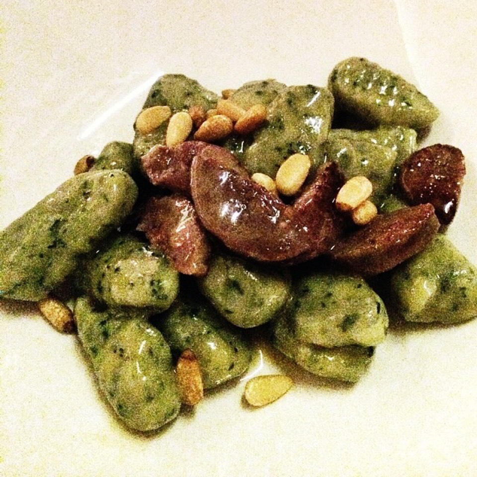 Nettle Gnocchi, Venison Sausage from Runner & Stone on #foodmento http://foodmento.com/dish/21295