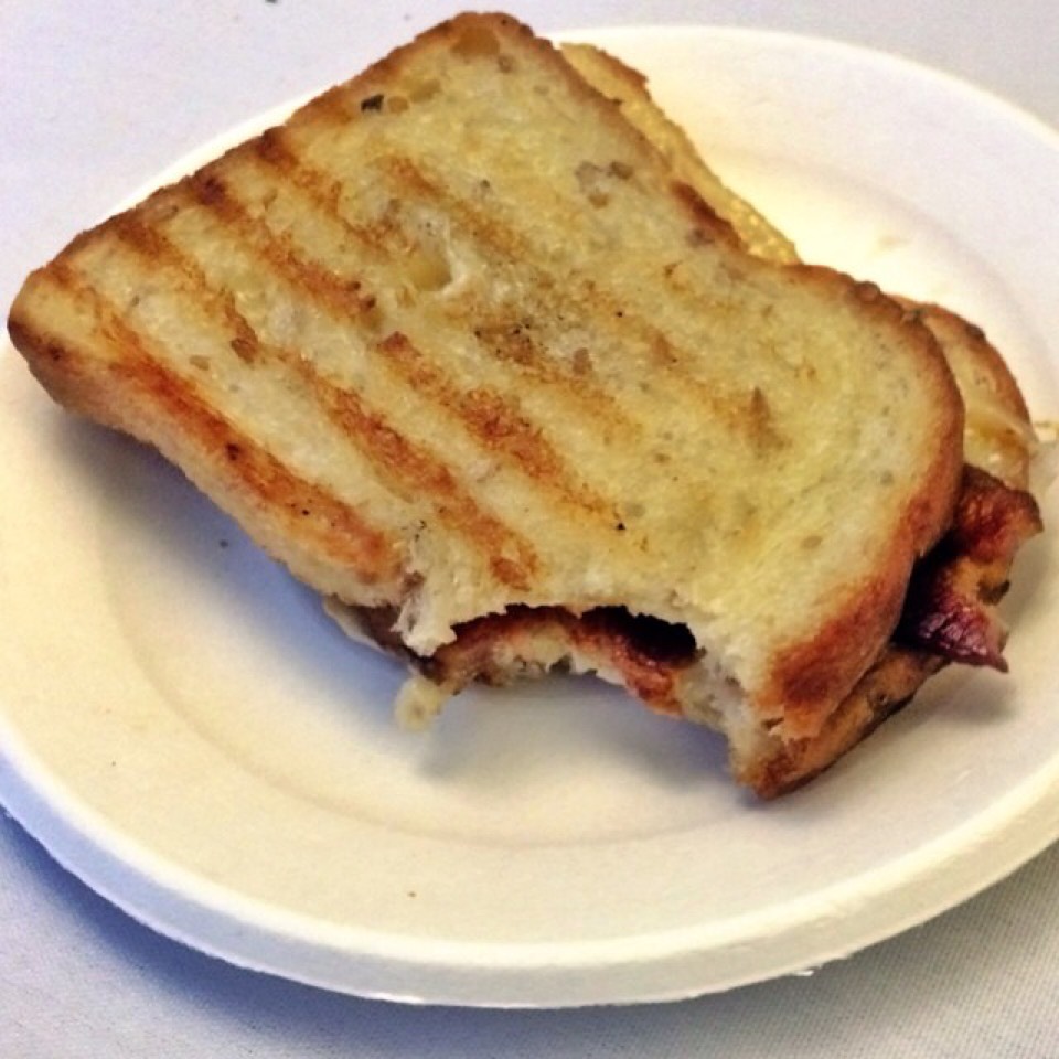 Bacon & Grilled Cheese Sandwich On Flax Bread at Milk Truck Grilled Cheese on #foodmento http://foodmento.com/place/4965