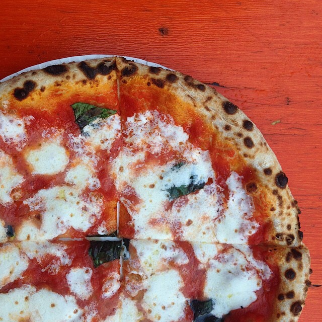 Margherita Pizza @ Robertas at Mad. Sq. Eats (SEASONAL) on #foodmento http://foodmento.com/place/3267