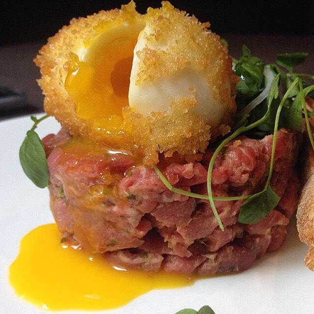 Steak Tartare & Fried Soft Boiled Egg from The Back Room on #foodmento http://foodmento.com/dish/18853