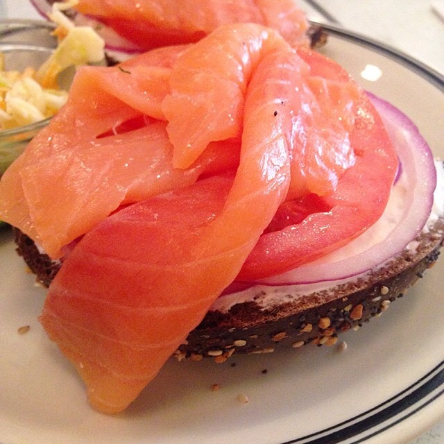 Bagel With Smoked Salmon from Baz Bagel and Restaurant on #foodmento http://foodmento.com/dish/18941
