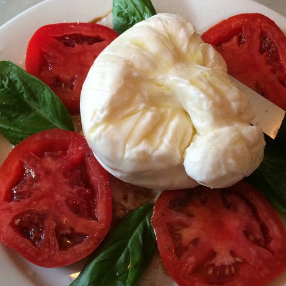 Burrata, Tomatoes, Basil at Frank Restaurant on #foodmento http://foodmento.com/place/5039