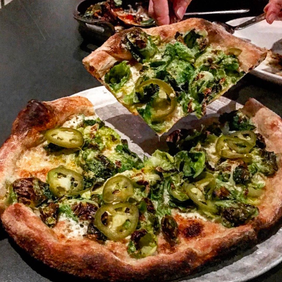 Brussels Sprouts Pizza at Loring Place on #foodmento http://foodmento.com/place/11146