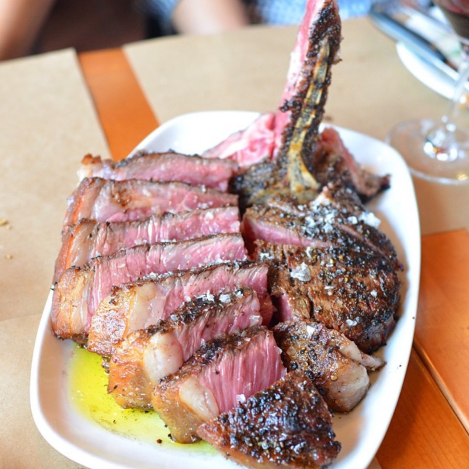 Bistecca Fiorentina (50 Oz Dry Aged Porterhouse Steak) $285 from Chi Spacca on #foodmento http://foodmento.com/dish/30443