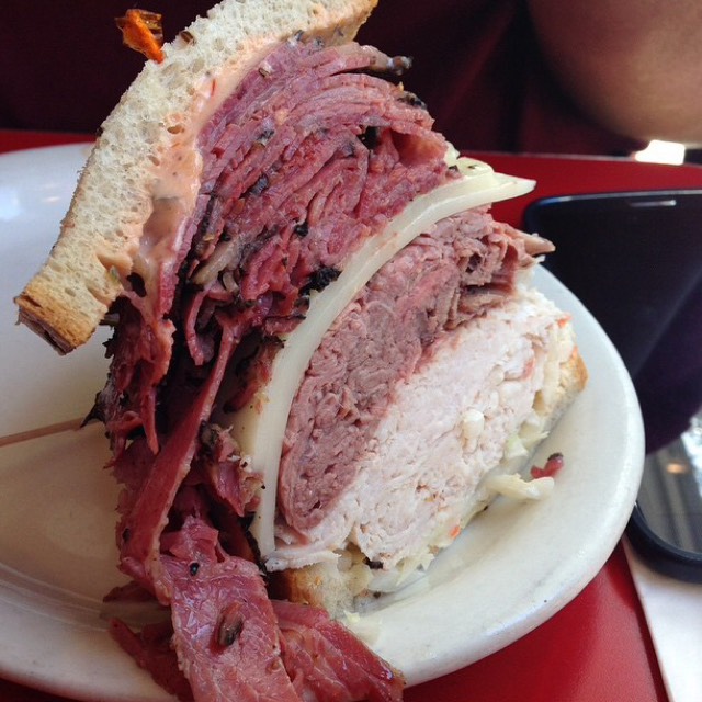 Turkey, Pastrami, Roast Beef, Swiss, Cole Slaw...Sandwich from Artie's New York Delicatessen on #foodmento http://foodmento.com/dish/19650