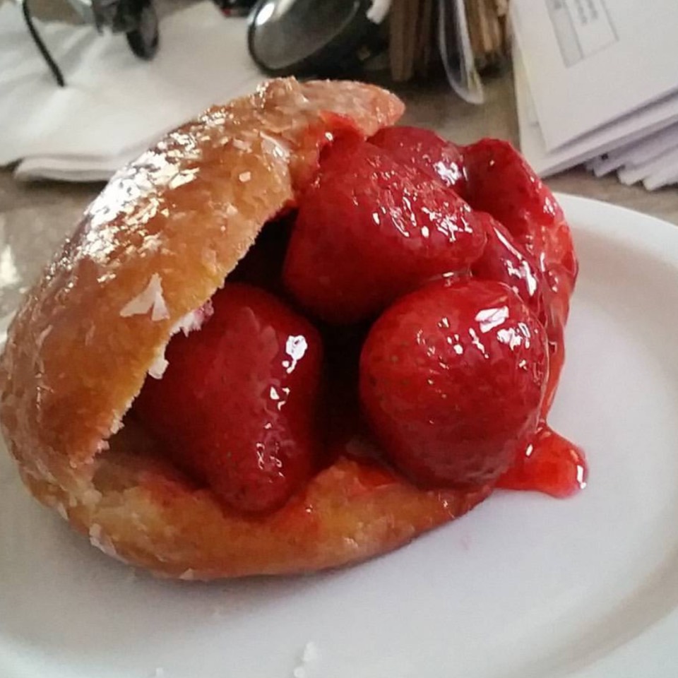 Fresh Strawberry Donut from The Donut Man on #foodmento http://foodmento.com/dish/32876