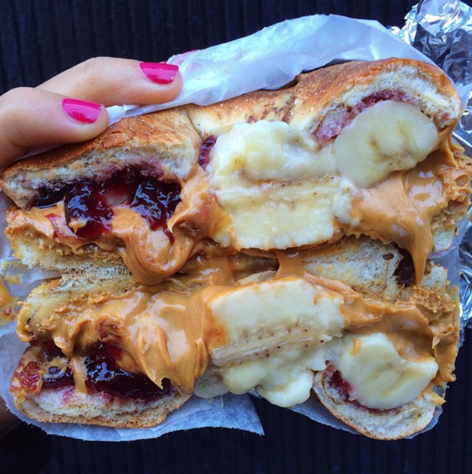 Bagel with Peanut Butter, Jelly, Banana at Space Market on #foodmento http://foodmento.com/place/5097