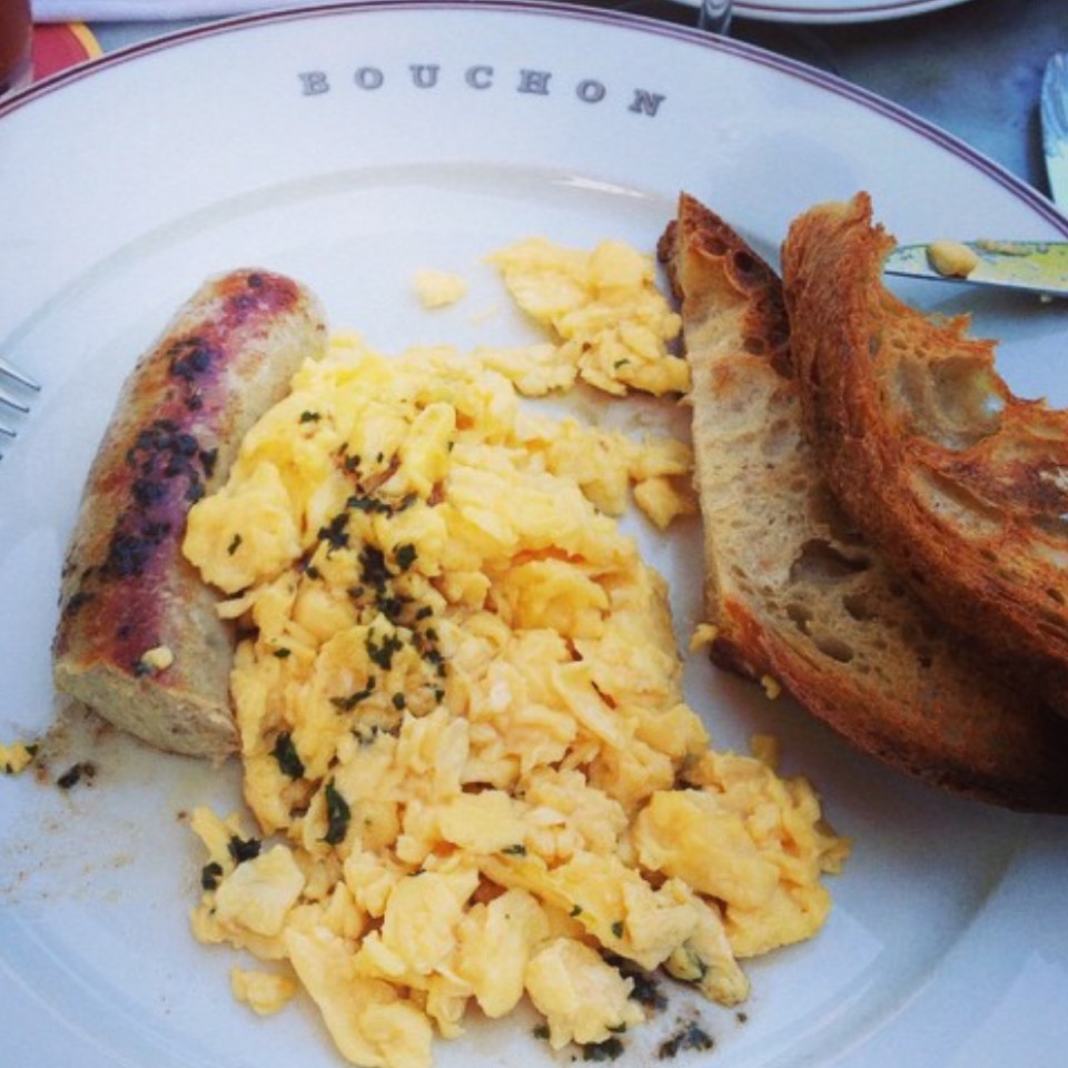Boudin Blanc & Eggs (Breakfast) at Bouchon on #foodmento http://foodmento.com/place/6554