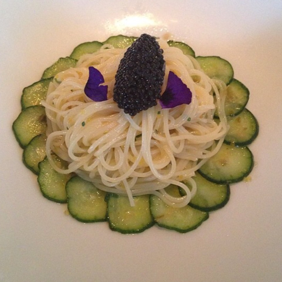 Chilled Capellini, Caviar, Lemon Caper Vinaigrette at Terra Restaurant on #foodmento http://foodmento.com/place/6559