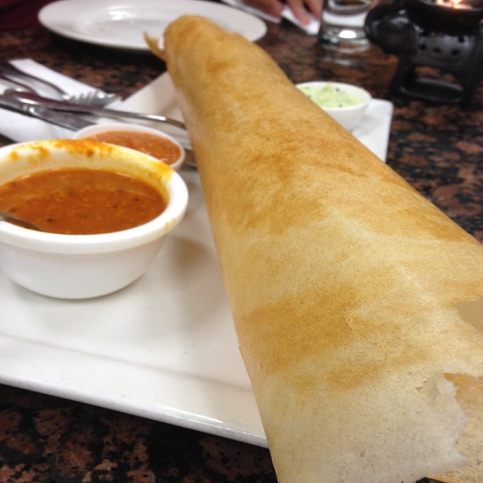 Masala Dosa (Onions, Potatoes, Cashews) - Meals‎ at Bhanu's Indian Grocery & Cuisine on #foodmento http://foodmento.com/place/5834