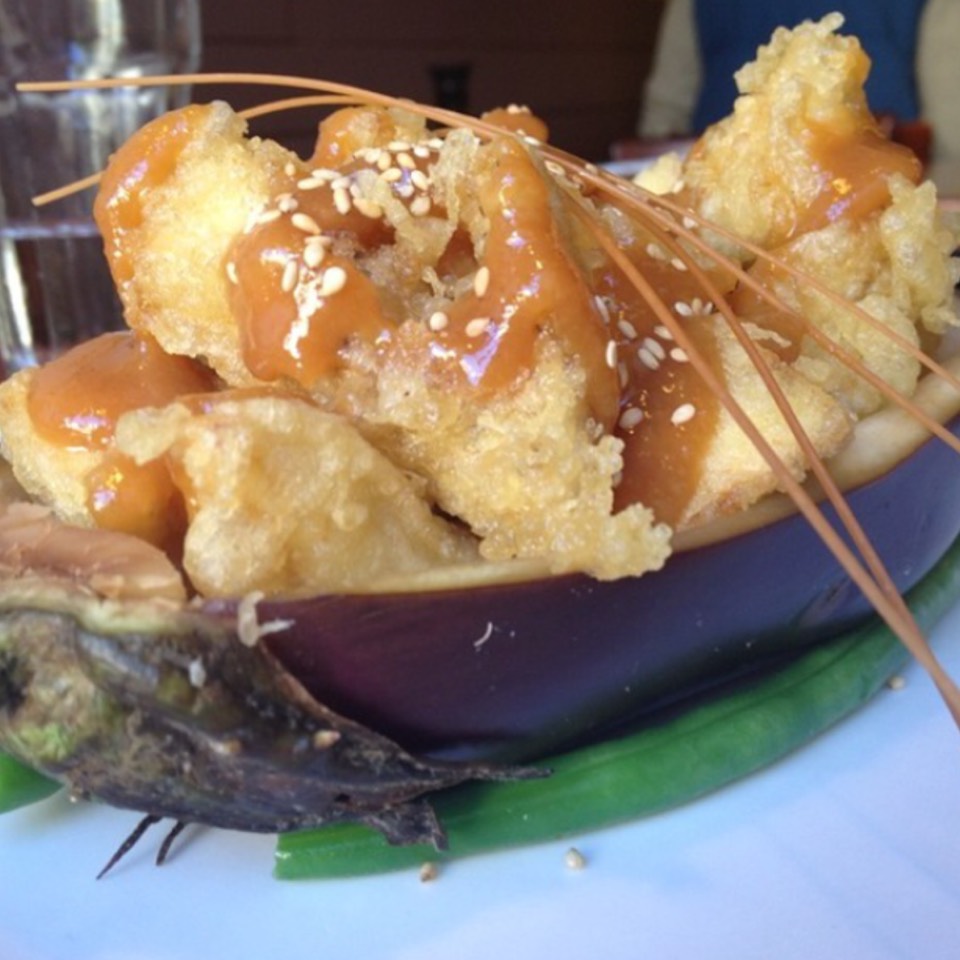 Tempura Fried Eggplant With Miso Glaze at Minako on #foodmento http://foodmento.com/place/6615