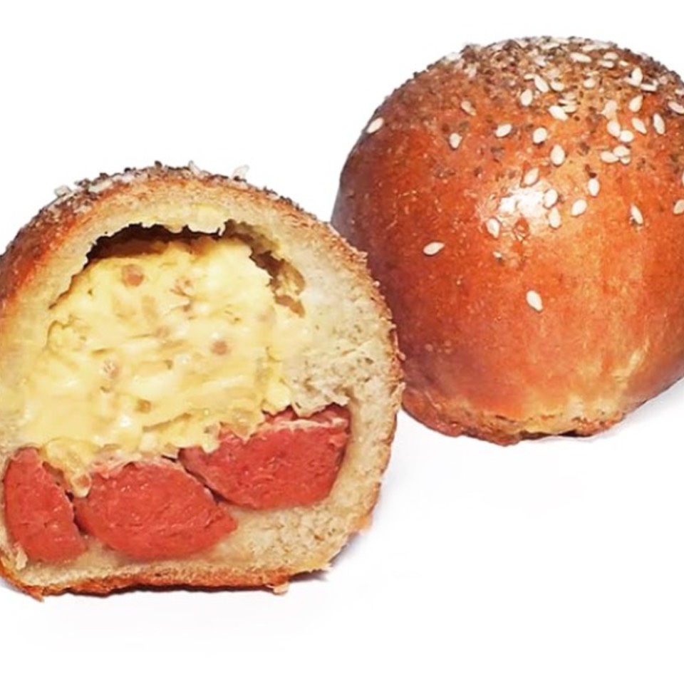 Ballpark Bomb (Hot dog, Pretzel Dough, Honey Mustard Cream Cheese) at Momofuku Milk Bar on #foodmento http://foodmento.com/place/2898