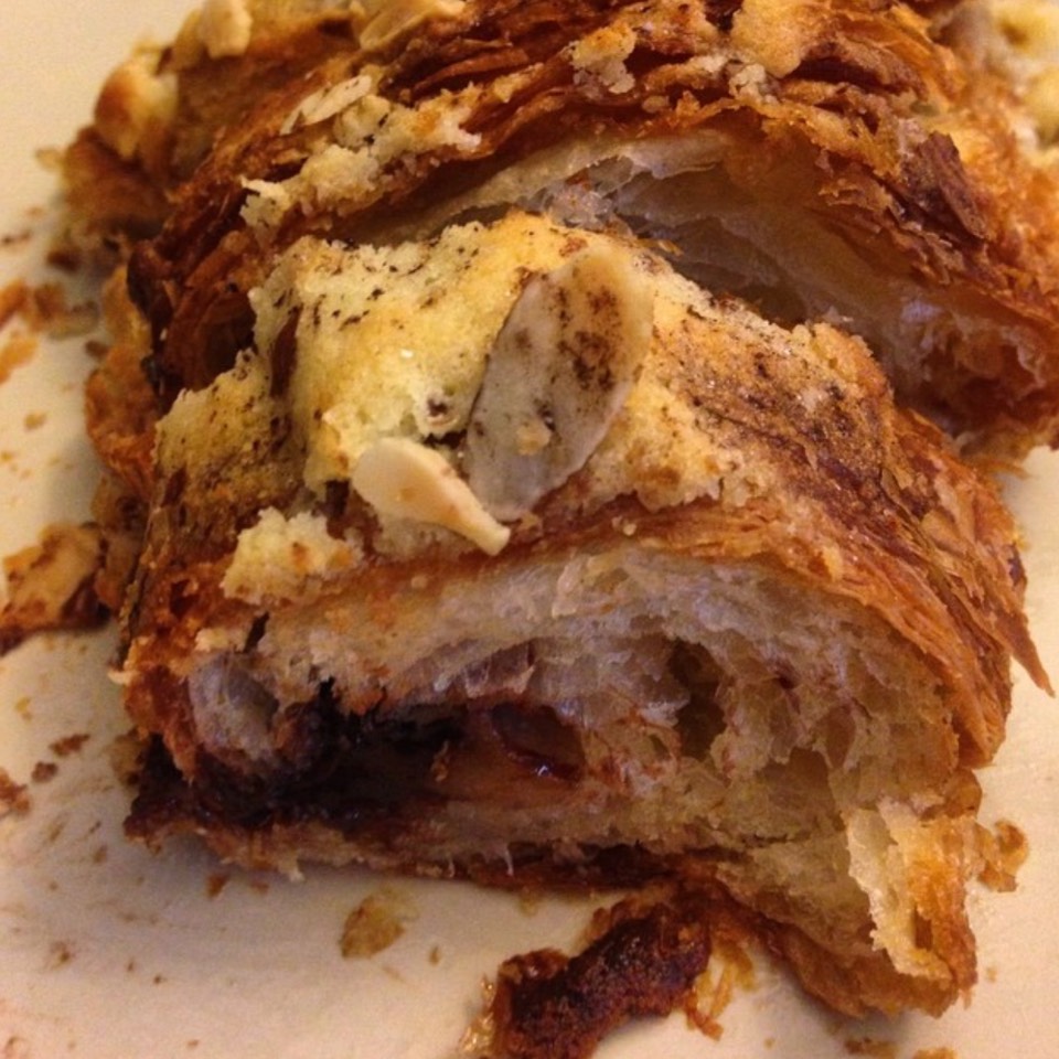 Chocolate Banana Almond-Croissant - Viennoiserie‎ at B. Patisserie on #foodmento http://foodmento.com/place/5376
