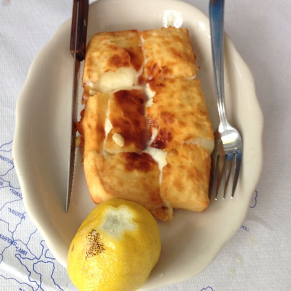 Saganaki (Fried Cheese) at Elias Corner For Fish on #foodmento http://foodmento.com/place/6647