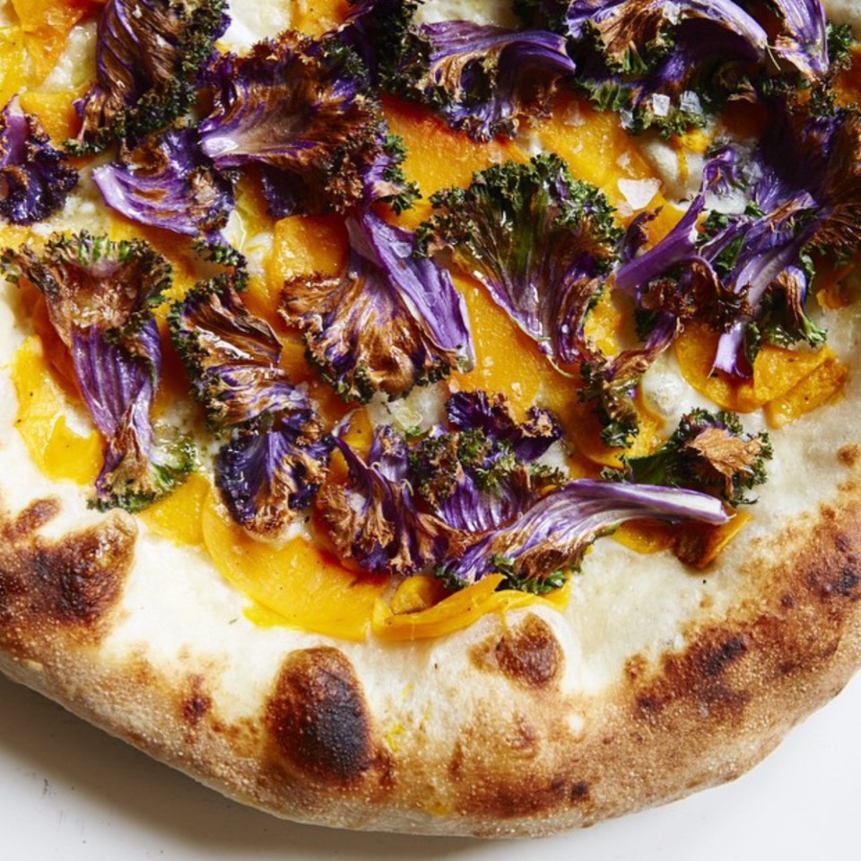 Purple Kale & Butternut Squash Pizza from Pizza Beach on #foodmento http://foodmento.com/dish/32100