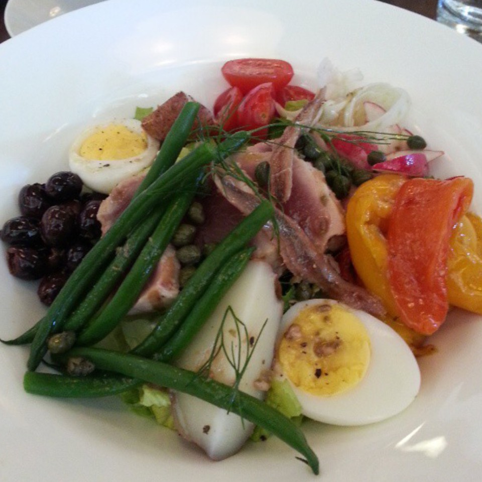 Nicoise Salad, Rare Tuna, Anchovy, Egg from Lafayette on #foodmento http://foodmento.com/dish/11408
