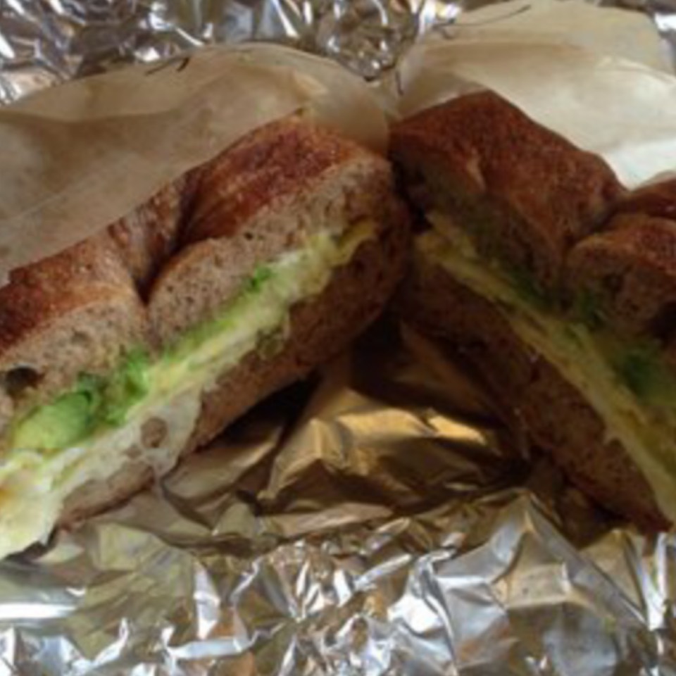 Avocado Jack Bagel (Avocado, Pepper Jack Cheese, Egg) at Brooklyn Bagel & Coffee Co. on #foodmento http://foodmento.com/place/5963