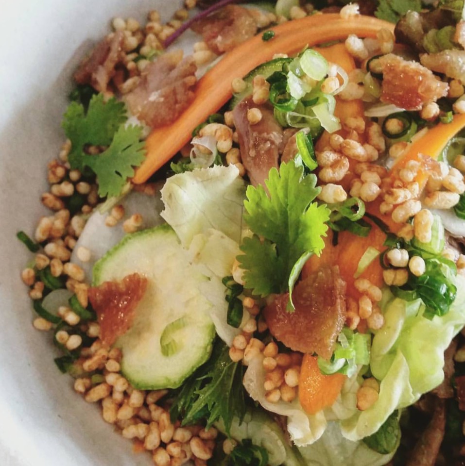 Adobo Duck Salad, Crispy Rice from Canele Restaurant on #foodmento http://foodmento.com/dish/32783