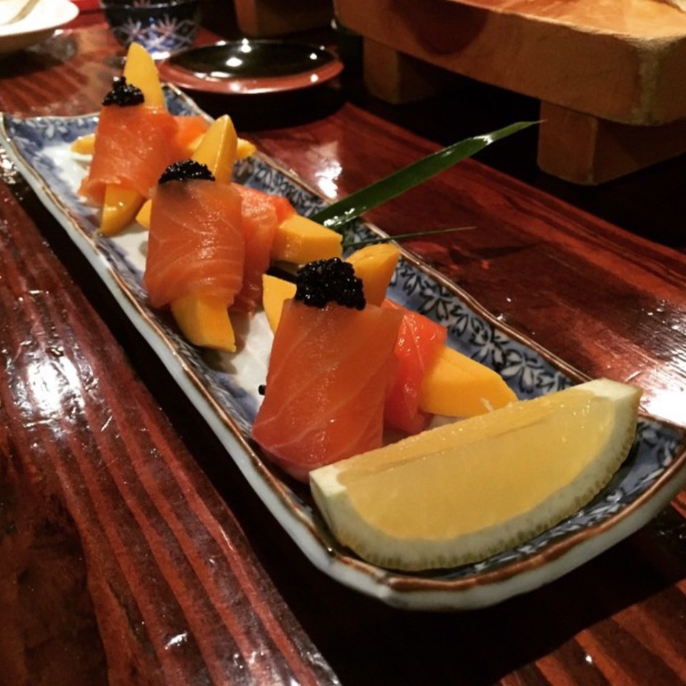 Smoked Salmon & Mango w/ Caviar at Kiriko Sushi on #foodmento http://foodmento.com/place/8554