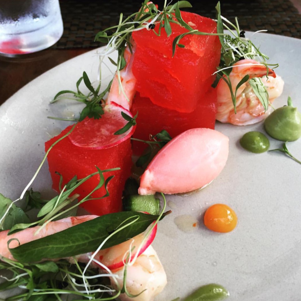 Compressed Watermelon Salad from Lukshon on #foodmento http://foodmento.com/dish/32829
