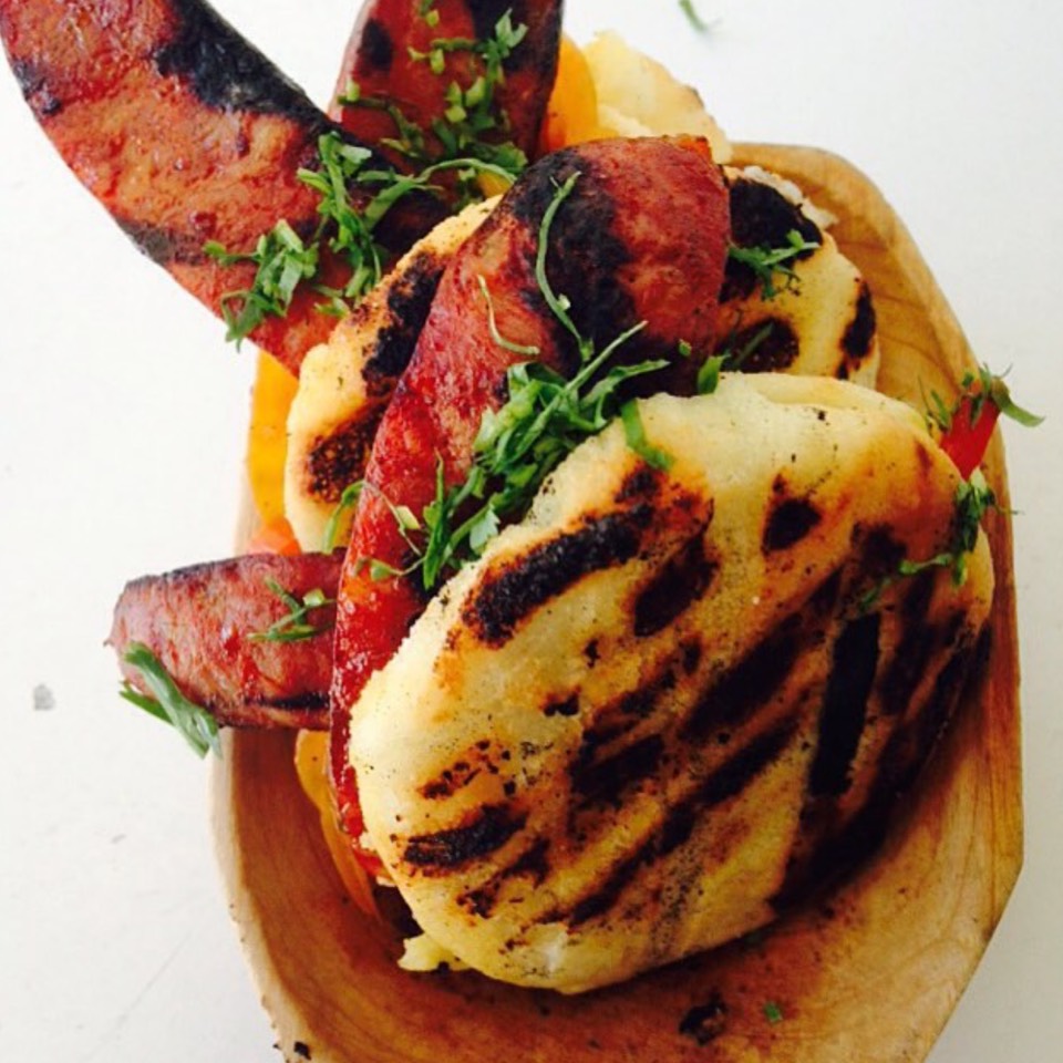 Arepitas rellenas de queso chorizo y salsa criolla at Casa B on #foodmento http://foodmento.com/place/9746