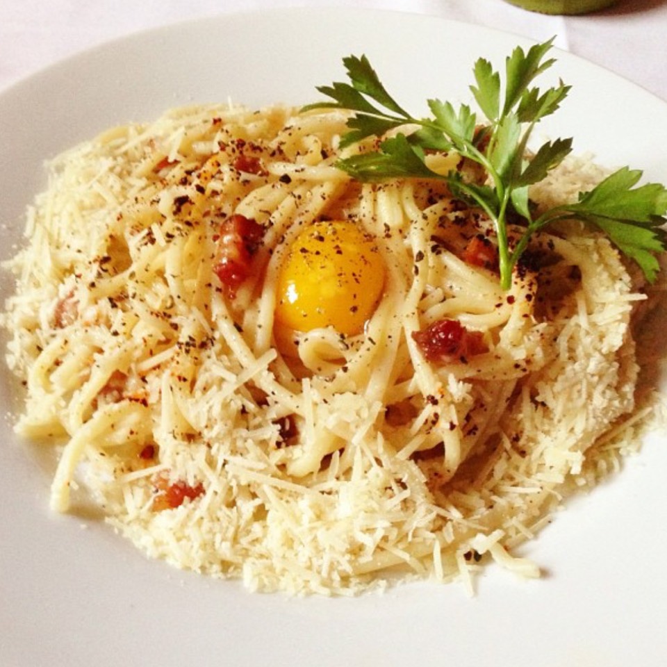 Bucatini Carbonara at Erbaluce on #foodmento http://foodmento.com/place/9764
