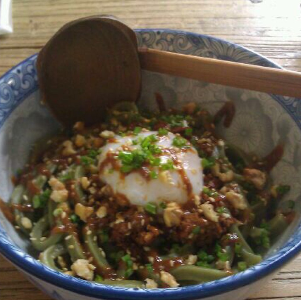 Matcha Noodles from 丹咖啡 Cafe Dan on #foodmento http://foodmento.com/dish/38231