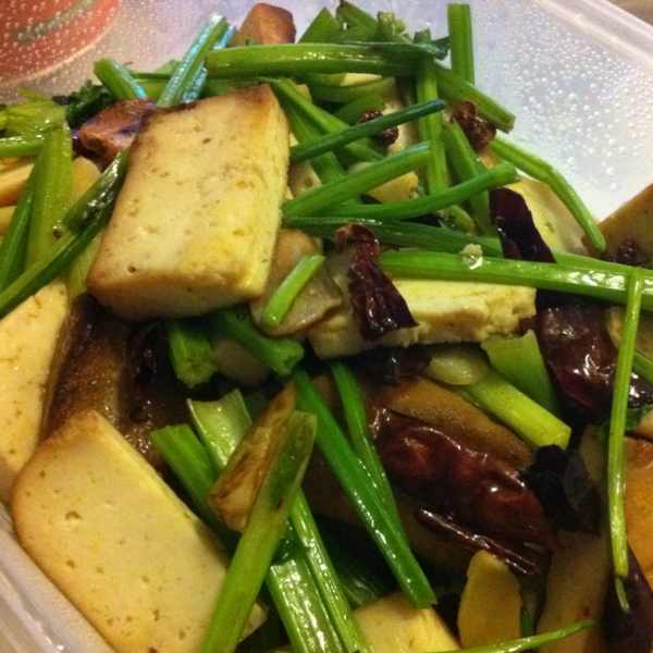 Celery with Dried Tofu at Johnson Duck Sichuan Delight (CLOSED) on #foodmento http://foodmento.com/place/100