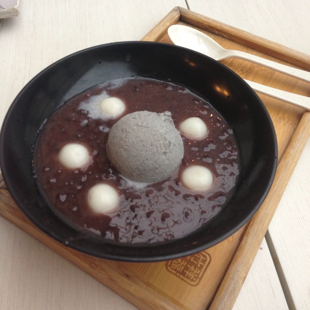 Sesame Zentai (Red Bean Paste, Sesame Ice Cream) at MOF の My Izakaya on #foodmento http://foodmento.com/place/1013