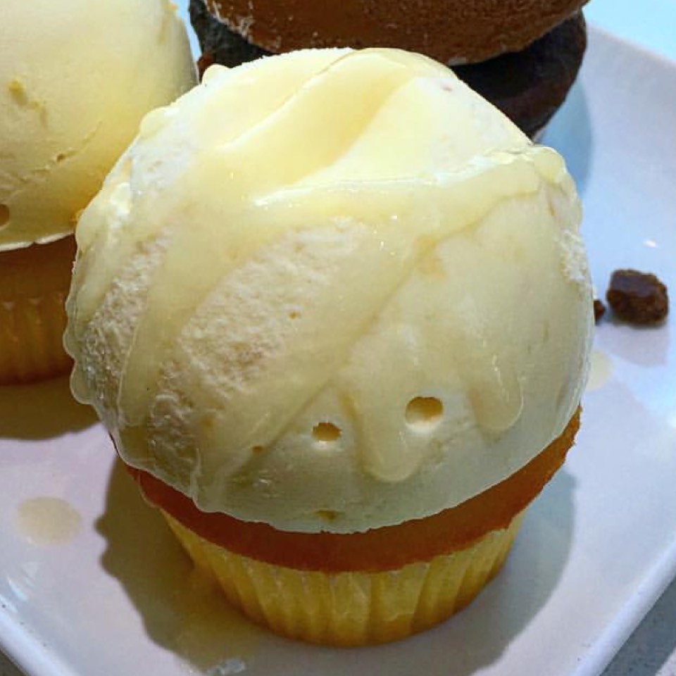 Lychee Ice Cream Cupcake, Kalamansi Glaze from Silk Cakes on #foodmento http://foodmento.com/dish/39629
