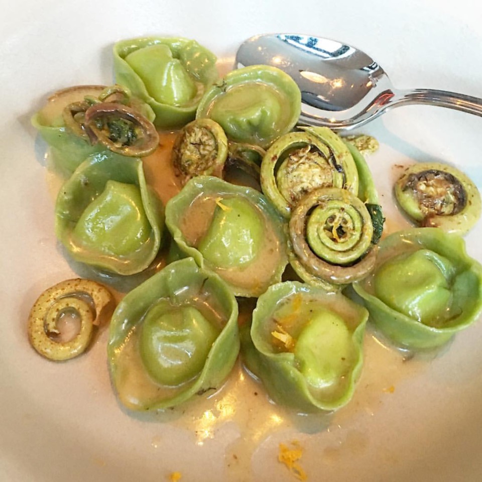 Tortellini, Fiddleheads from Pasquale Jones on #foodmento http://foodmento.com/dish/39308