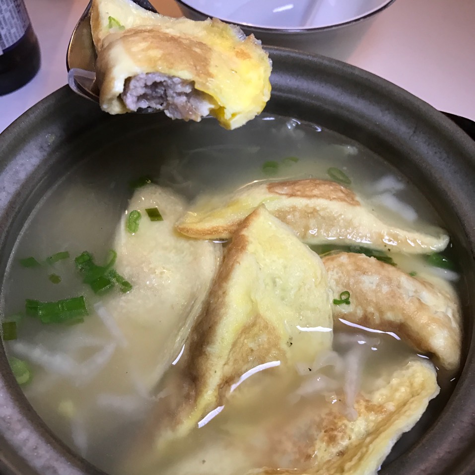 Clay Pot Dumplings (Egg Crêpe Skin) at Hao Noodle & Tea on #foodmento http://foodmento.com/place/10653