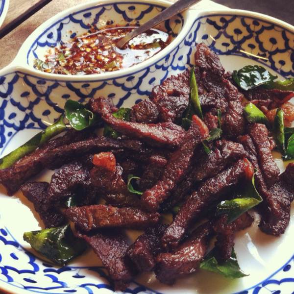 Sun-Dried Beef at E-Sarn Thai Cuisine on #foodmento http://foodmento.com/place/10