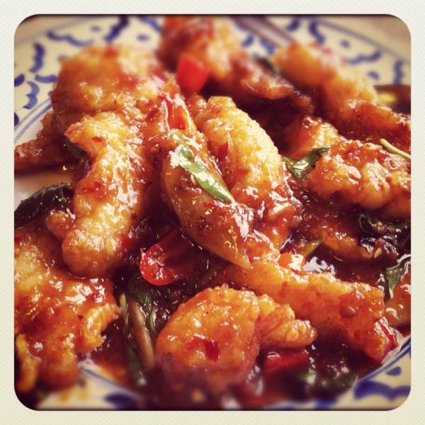 Basil Fish from E-Sarn Thai Cuisine on #foodmento http://foodmento.com/dish/108
