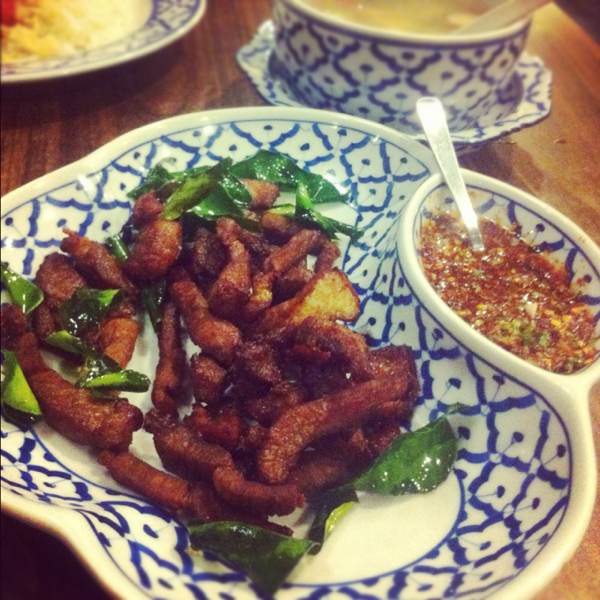 Sun-Dried Pork (Moo Dad Deaw) at E-Sarn Thai Cuisine on #foodmento http://foodmento.com/place/10