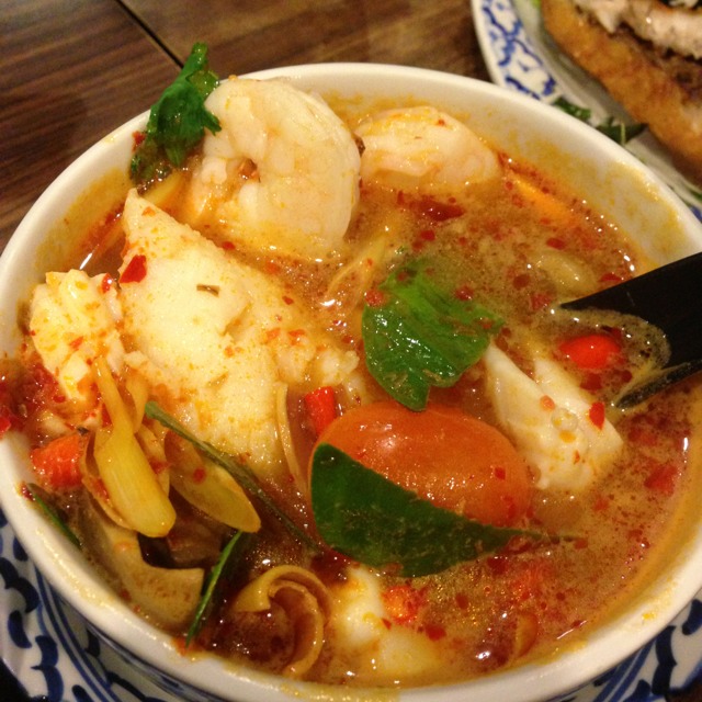 Seafood Tom Yum Soup (Red) at E-Sarn Thai Cuisine on #foodmento http://foodmento.com/place/10