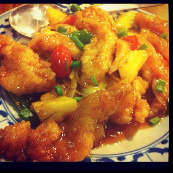 Sweet & sour fish at E-Sarn Thai Cuisine on #foodmento http://foodmento.com/place/10