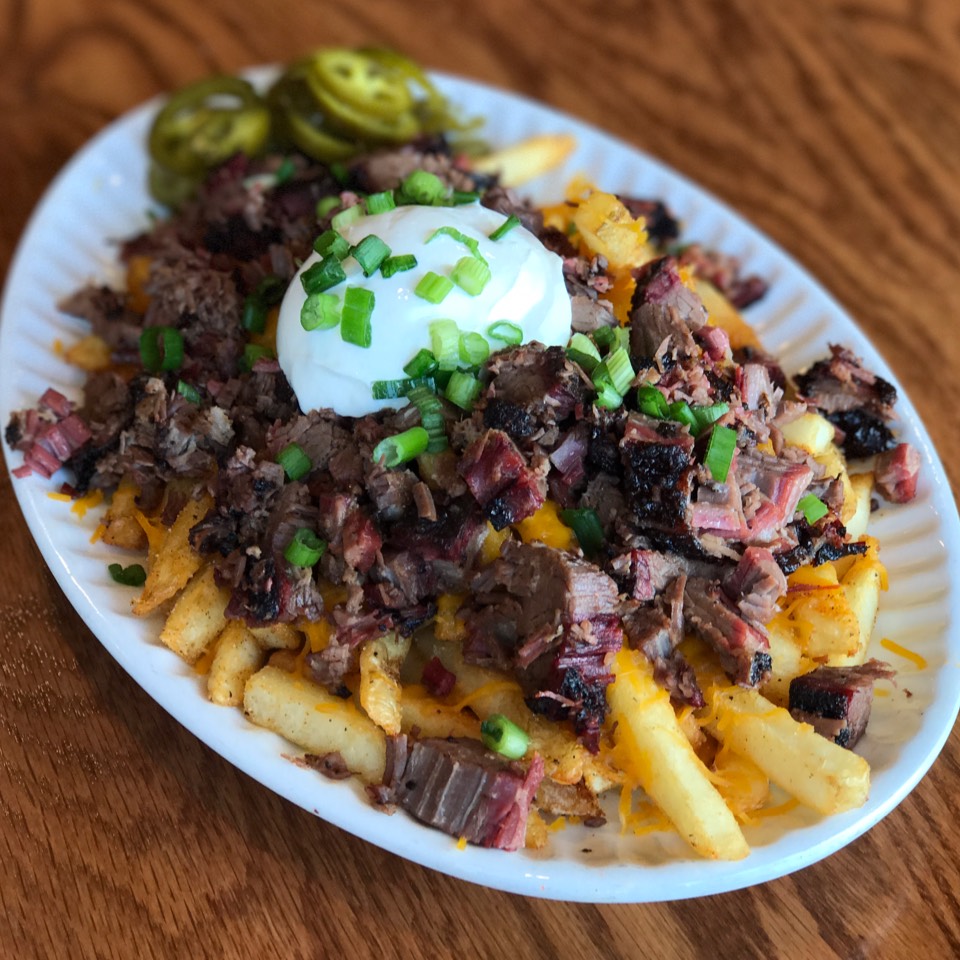Loaded Fries With Brisket from Gatlins BBQ on #foodmento http://foodmento.com/dish/41821
