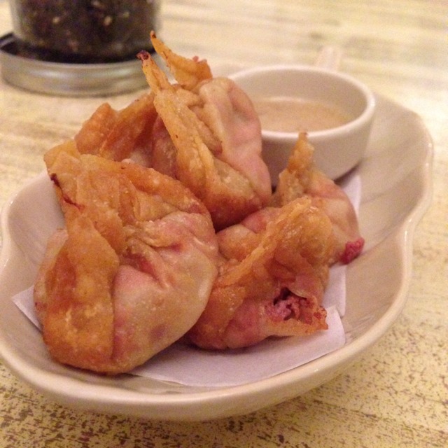 Chicken Liver Mousse Fried Wonton, Whole Grain Vinaigrette at Morsels on #foodmento http://foodmento.com/place/1115