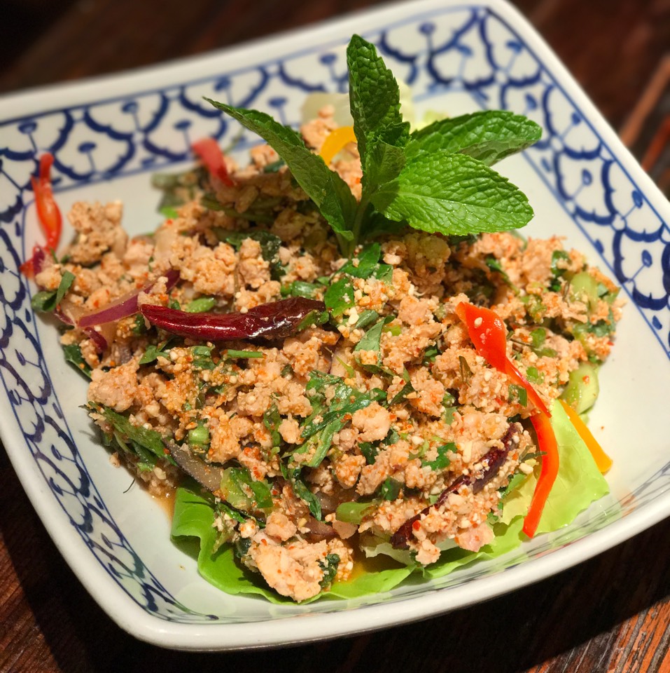 Larb Gai (Spicy Thai Chicken Salad) at Thai Villa on #foodmento http://foodmento.com/place/11285