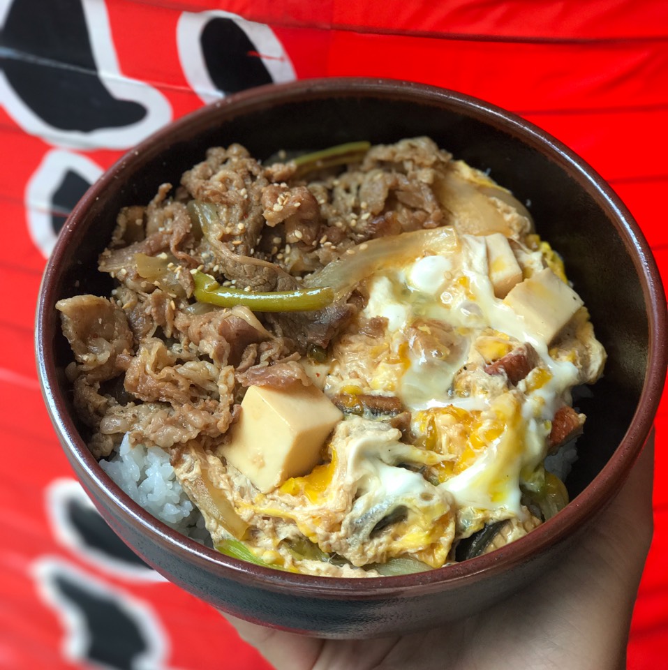 Yakiniku + Unatama (Eel, Tofu, Egg) Don Bowl from Donburiya on #foodmento http://foodmento.com/dish/43071