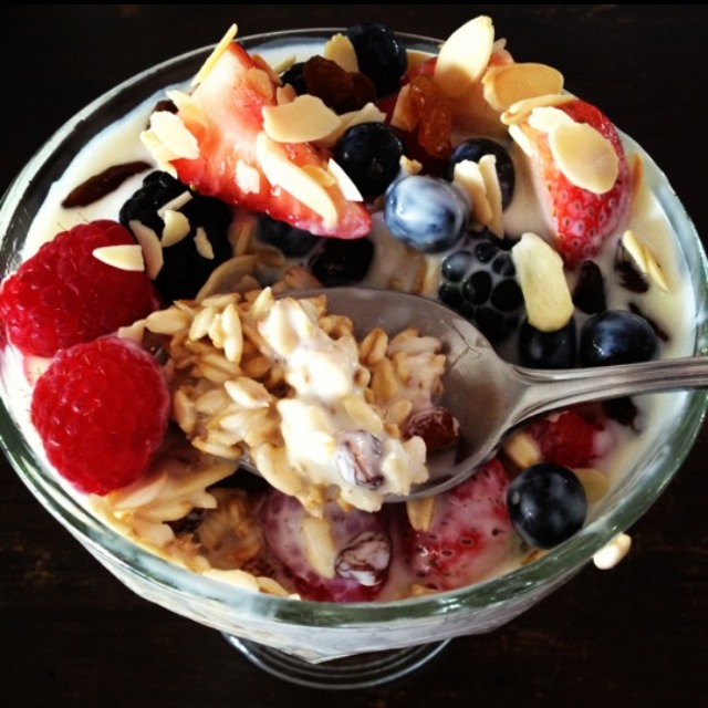Bircher Muesli (Nuts, Berries, Yoghurt) at Riders Cafe on #foodmento http://foodmento.com/place/1128
