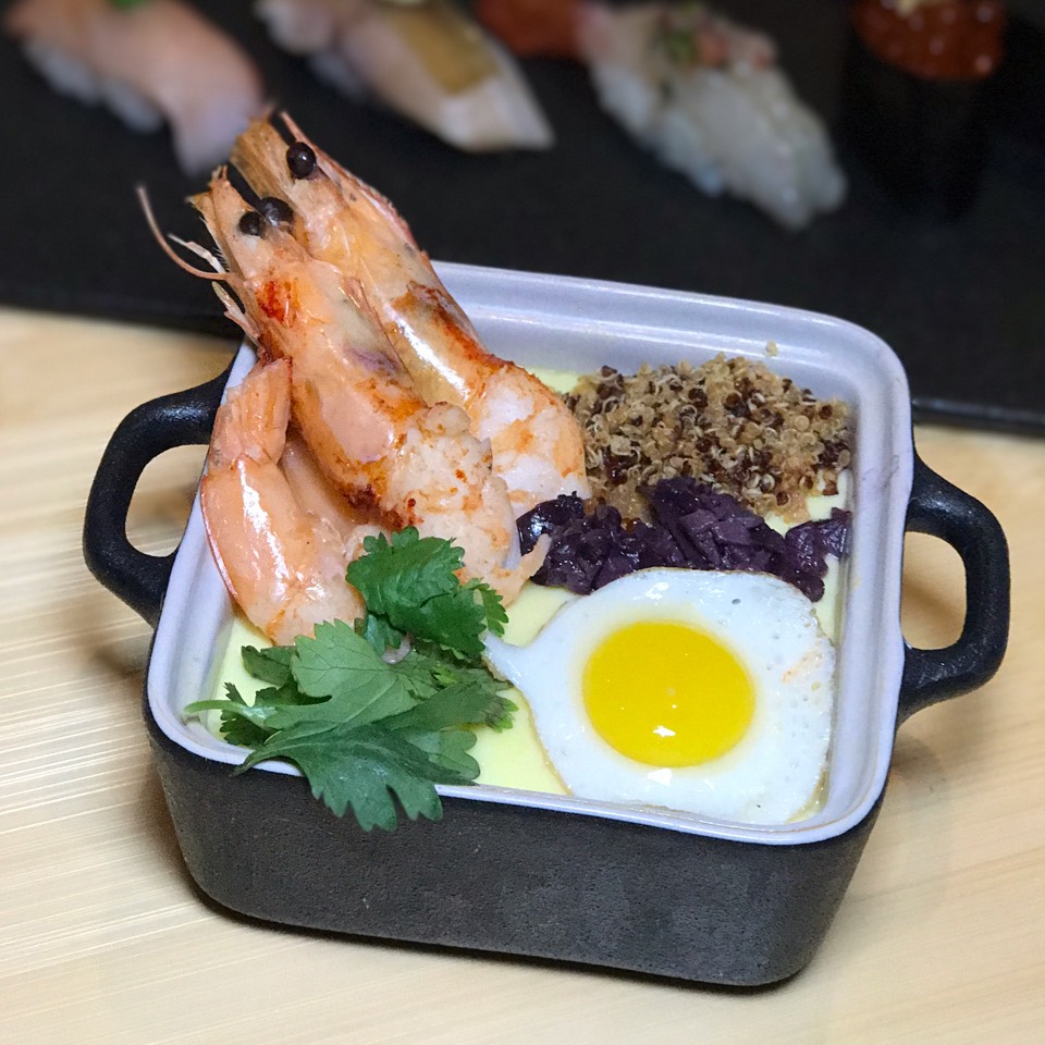 Shrimp Quail Egg Chawanmushi from Sen Sakana on #foodmento http://foodmento.com/dish/43096
